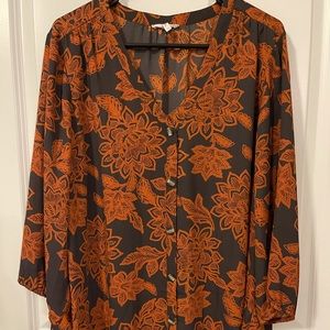 Maurices floral chiffon top